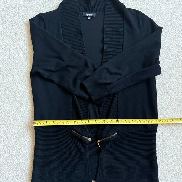Premise Studio cardigan with gold functional zipper in L - Picture 2 of 5
